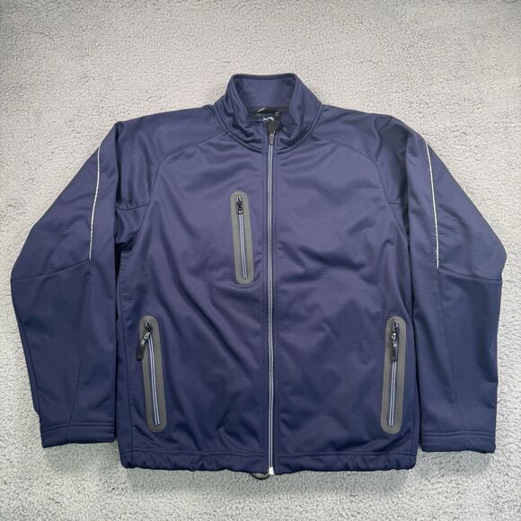 Zero Restriction Jacket Mens M Full Zip Tour Series Soft Shell Grid Fleece Lined - Picture 1 of 8